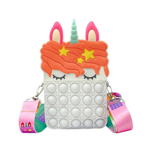 Kartsyy Pop It Unicorn Sling Bag for Girls