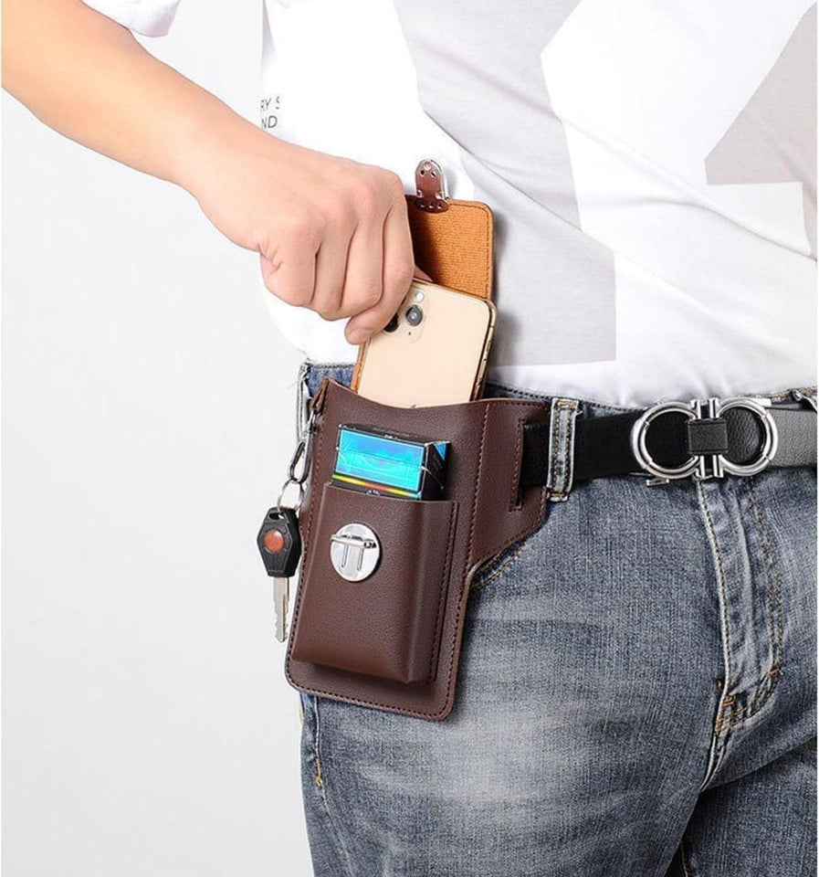 Kartsyy PU Leather Mobile Pouch with Belt Loop