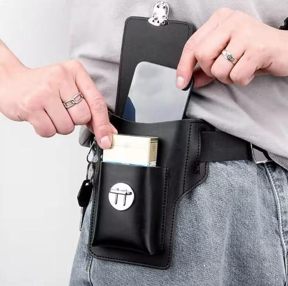 Kartsyy PU Leather Mobile Pouch with Belt Loop