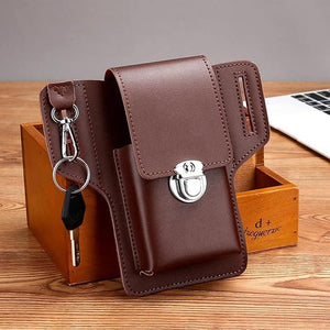 Kartsyy PU Leather Mobile Pouch with Belt Loop
