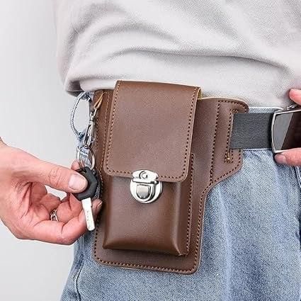 Kartsyy PU Leather Mobile Pouch with Belt Loop