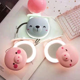 Kartsyy Cute Pig LED Mirror Fan